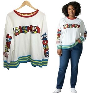 Walt Disney World Mickey & Friends Colorful Sweatshirt - Women’s 2X